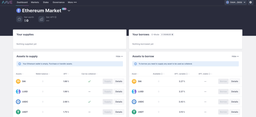 aave dashboard