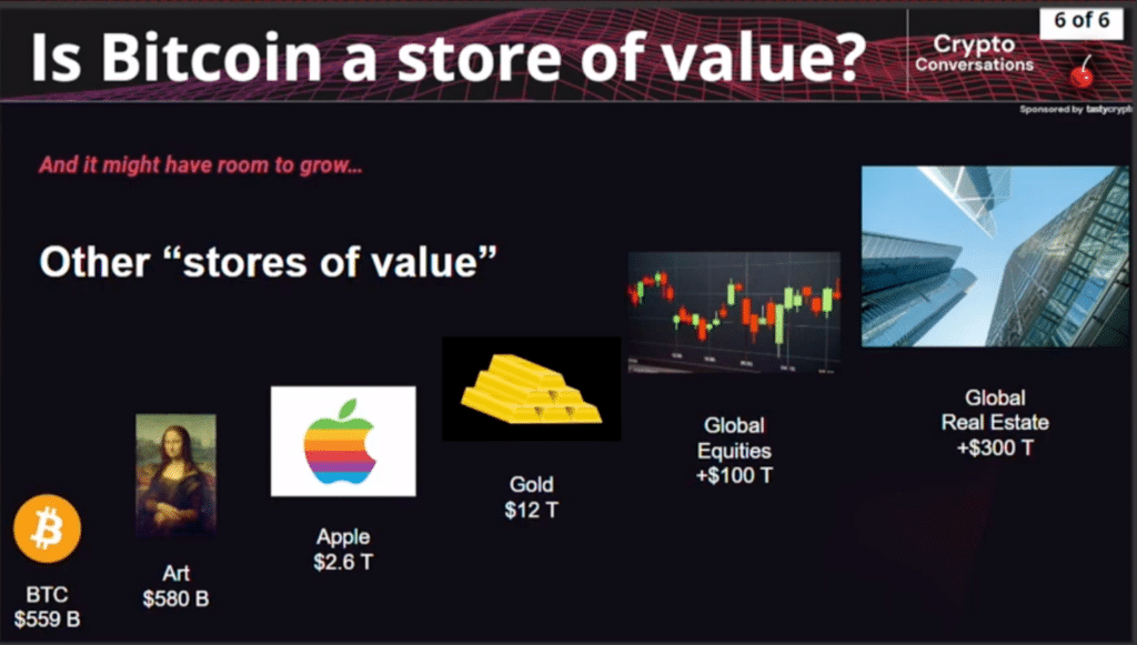 bitcoin vs other stores of value