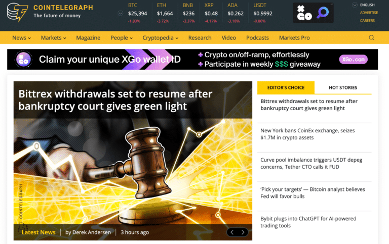 cointelegraph screenshot