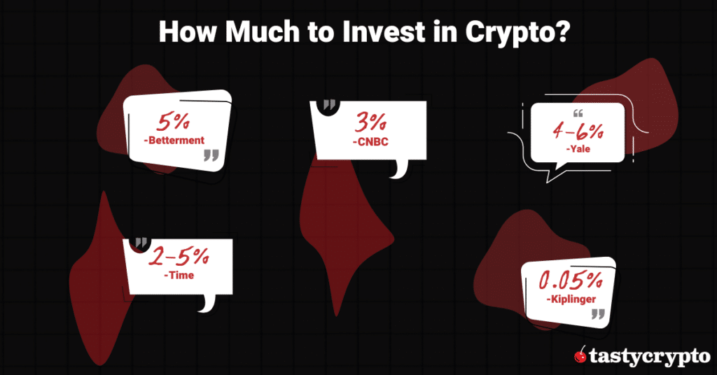 how much to invest in crypto - experts