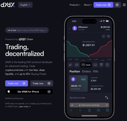 dydx website