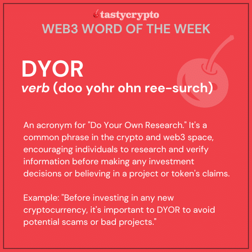 Web3 Word of the Week - DYOR W3WOW