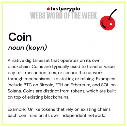coin defined - crypto word of the week W3WOW