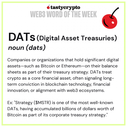 DATs definition - tastycrypto W3WOW
